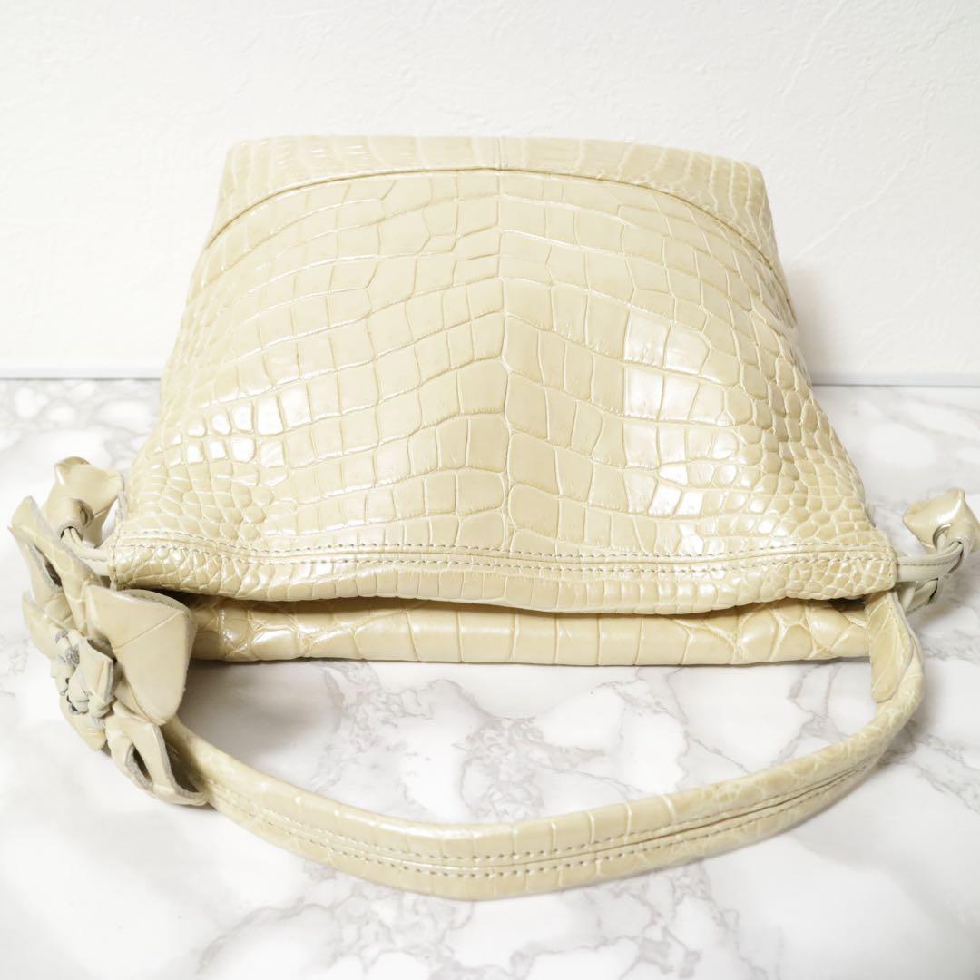 〈極美品〉Crystal Reptiles クロコダイル ショルダー JRA