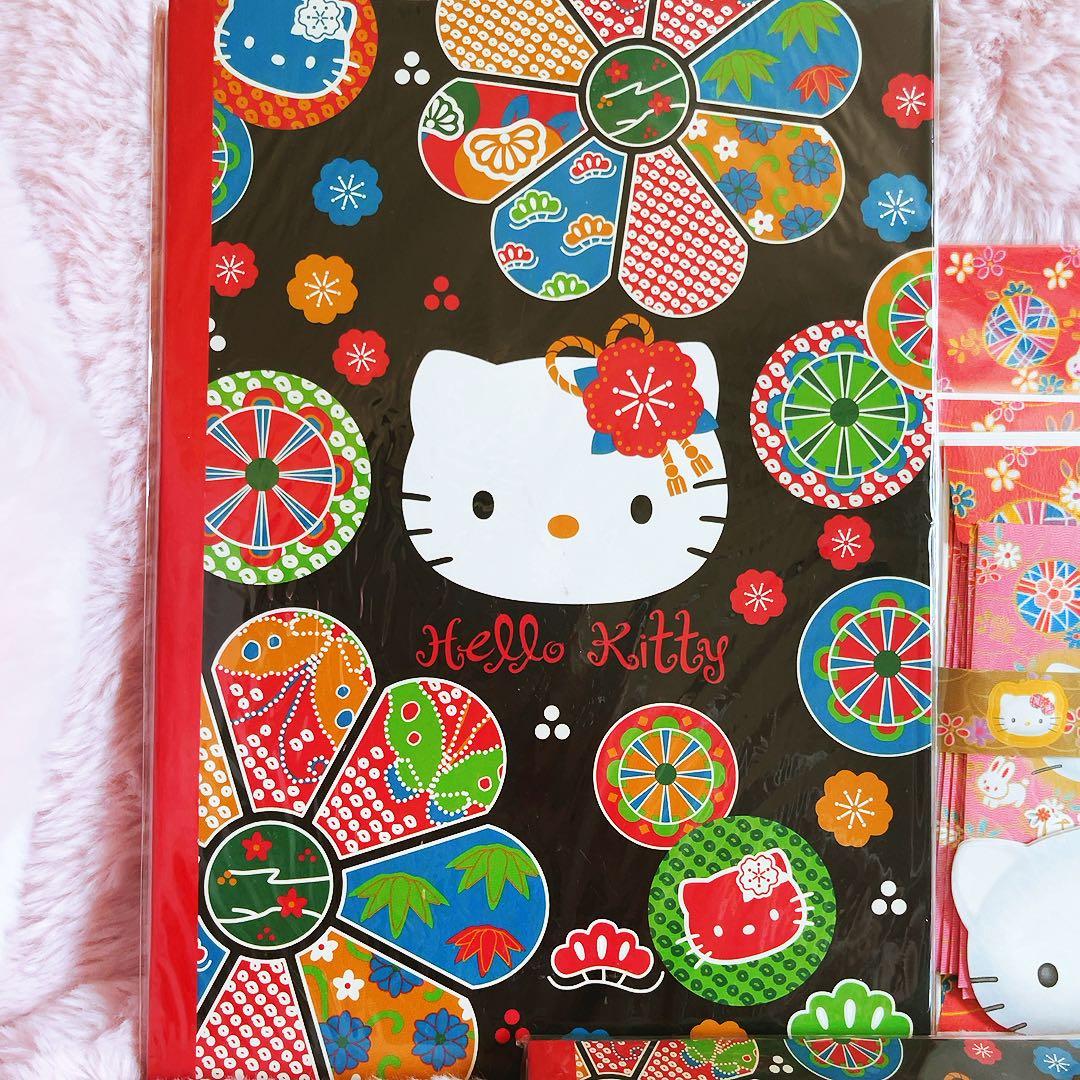 希少レア　ハローキティ　USA 和柄　レターセット　メモ　ノート　2000