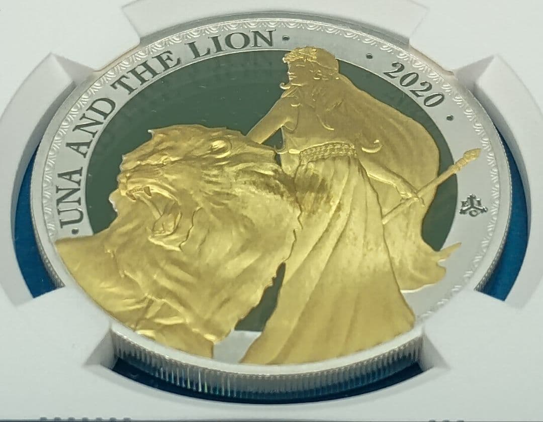 2020 セントヘレナ ウナとライオン 1oz £1 銀貨 NGC PF70UC