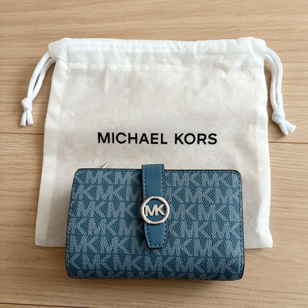 MICHAEL KORS マイケルコース 二つ折り財布　ブルー