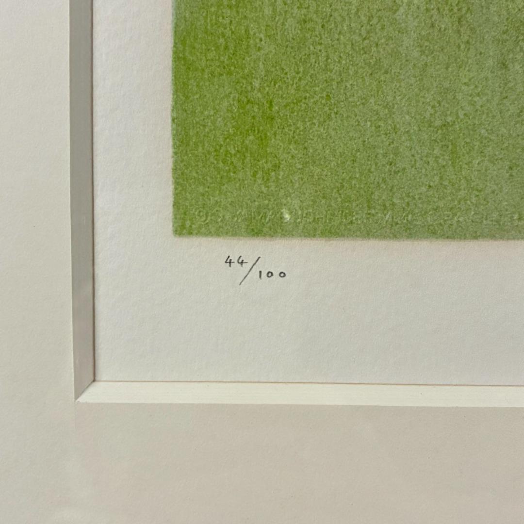 山口華楊「山野辺」狐 リトグラフ 印章有 額縁入り 限定100点 きつね 動物画