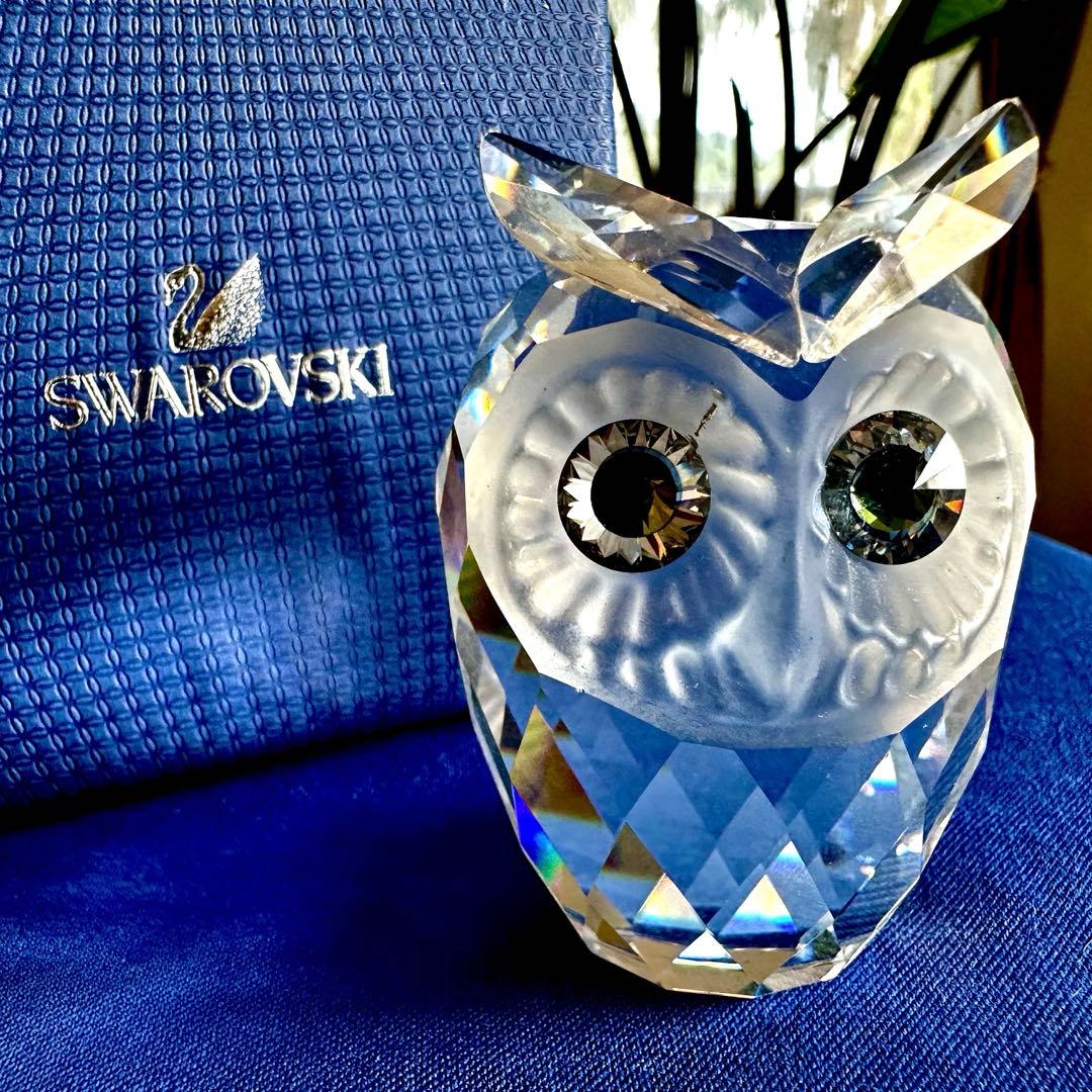 週末セール‼️SWAROVSKI フクロウ（大）クリスタル☆スワン刻印あり❗️