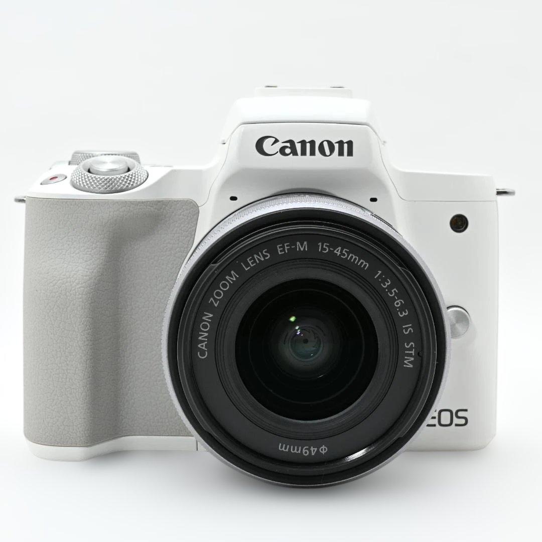 【美品】 Canon EOS Kiss M2 標準ズームレンズキット ホワイト