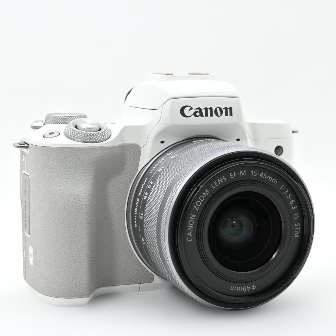 【美品】 Canon EOS Kiss M2 標準ズームレンズキット ホワイト