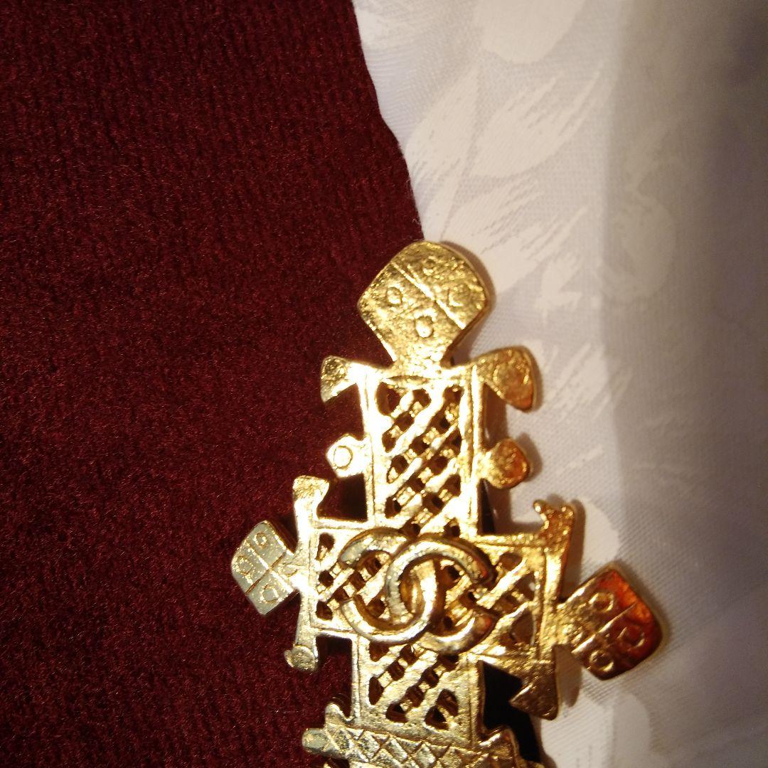 シャネルブローチレディースココマークアクセサリークロス風ゴールドヴィンテージ