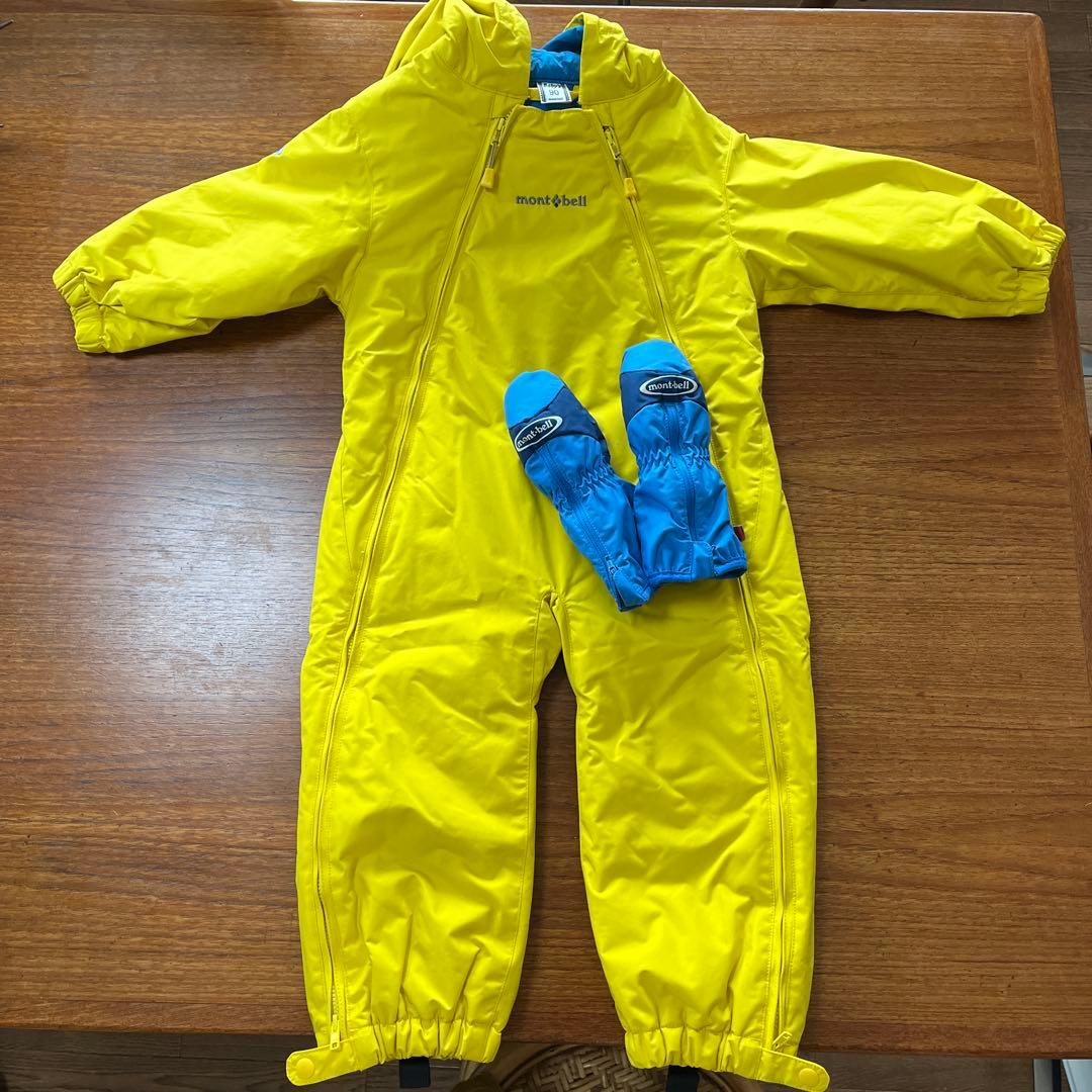 【bam】 montbell パウダーカバーオール90 と手袋2-3
