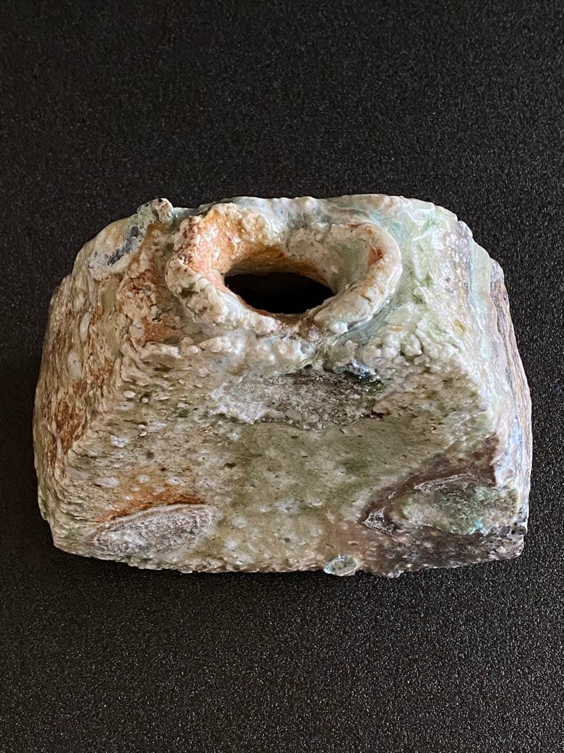 信楽焼　扁壺　花器　花瓶　井村侊生　　#3204