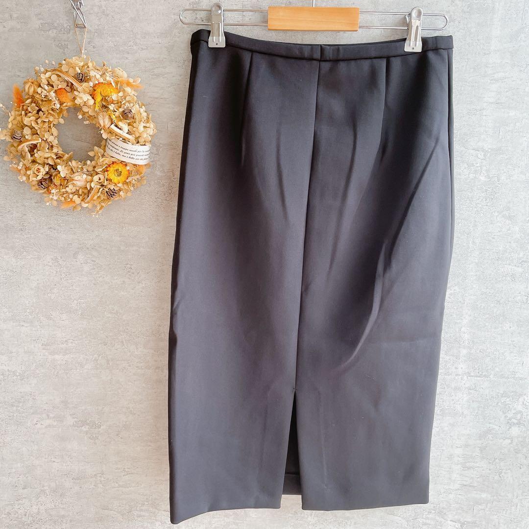 新品/MOGA /黒/ストレッチ /膝丈 スカート /Lサイズ