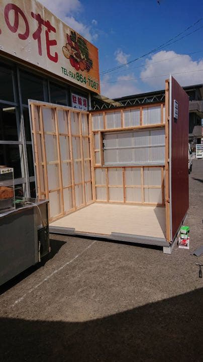 プレハブ店舗　ユニット店舗　オーダーメイド　低予算でお店作れます。