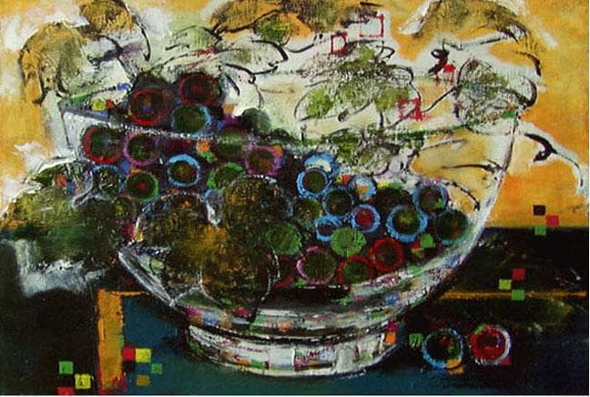 油絵 絵 絵画 インテリア uF6-061203 静物 果物 ぶどう