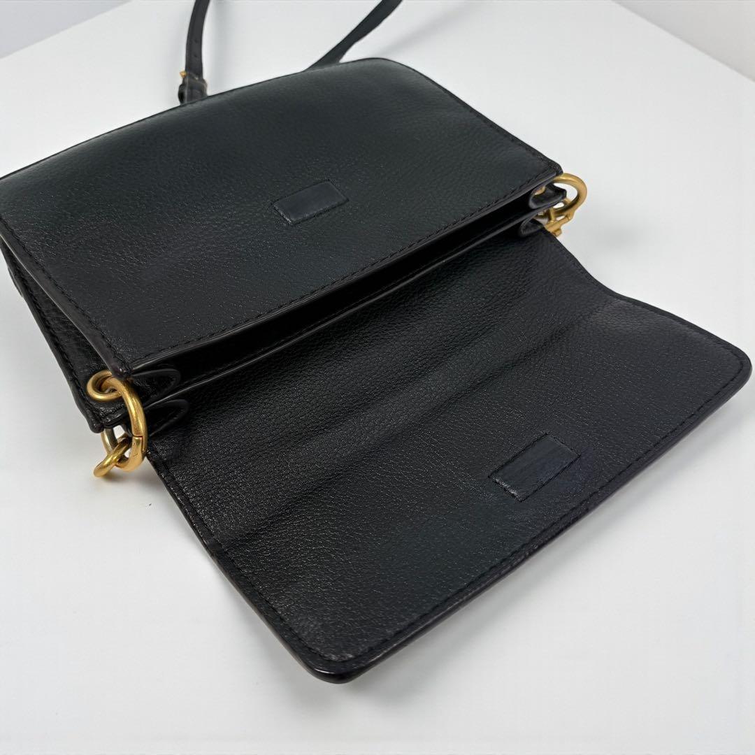 《美品》トリーバーチ ショルダーバック アクセサリーポーチ レザー ゴールド金具