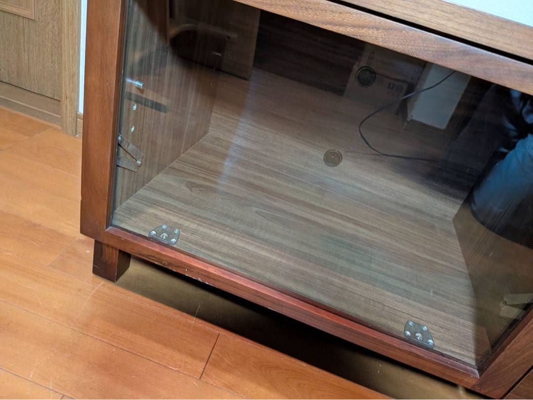 ■送料込■無印 木製 テレビボード AVラック テレビ台 ウォールナット 引出し