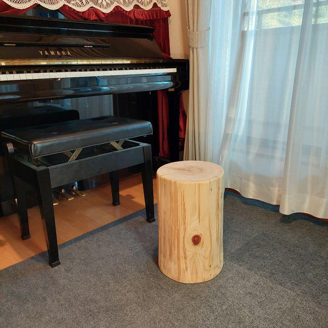 リ　檜 切り株 丸太 椅子 スツール 高さ約39㎝