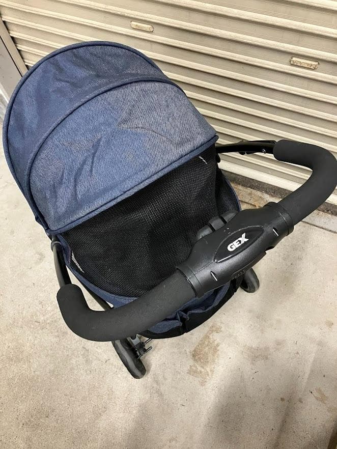 【美品】GEXジェックス　わんわんカート三輪　デニム柄