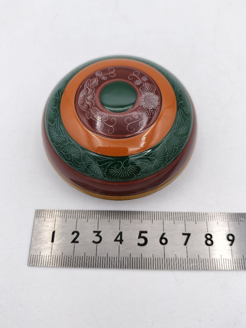 b821 【新品・未使用】香合 玄々斎好 独楽 道場宗廣 木箱 茶道具