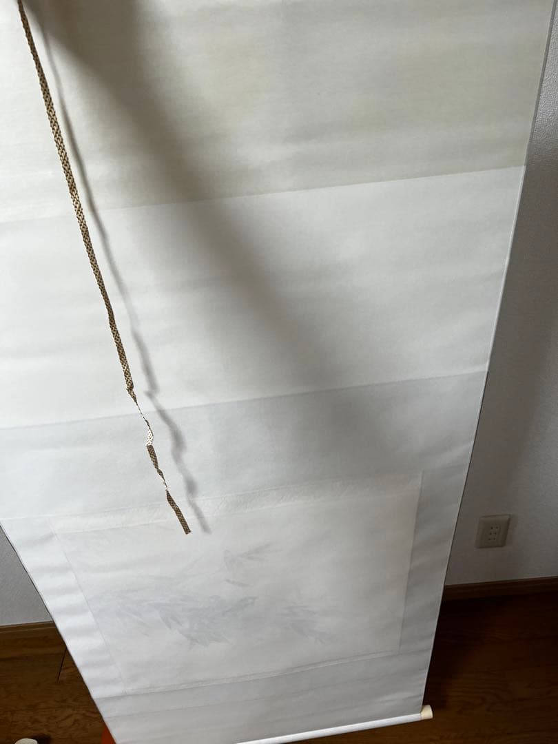 井上秀城　竹に雀　掛け軸