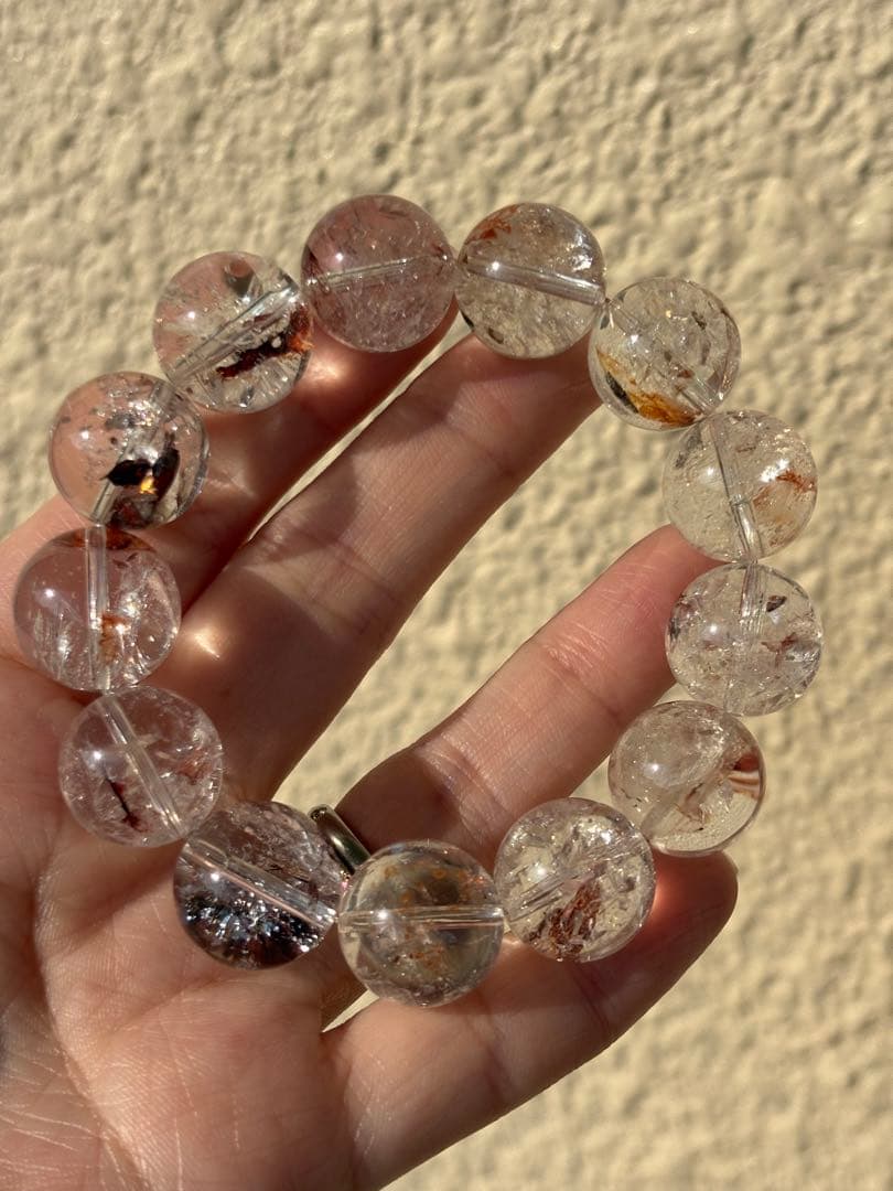 Y sh様 ♡美人大玉♡輝き15ミリUP ライモナイトインクォーツ　ブレスレット