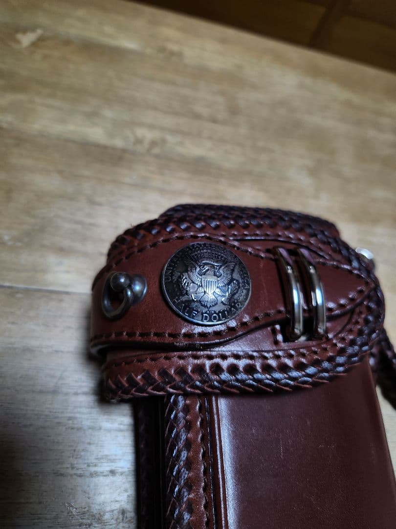 MAMA KIN' 栃木レザー 長財布 ライダースウォレット