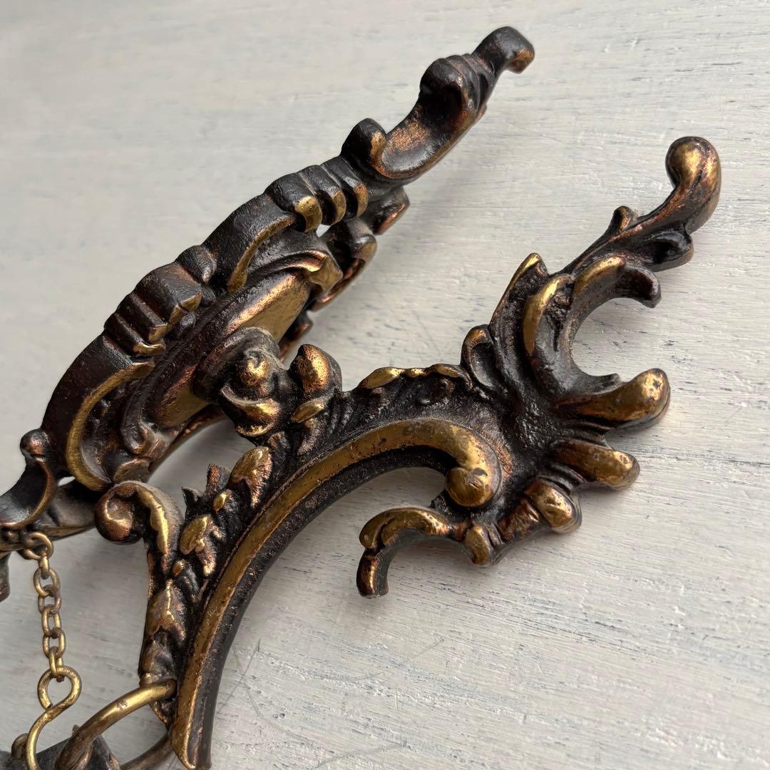 【イギリス】ca.1900 アンティーク ドア ベル ロカイユ ロココ調 真鍮