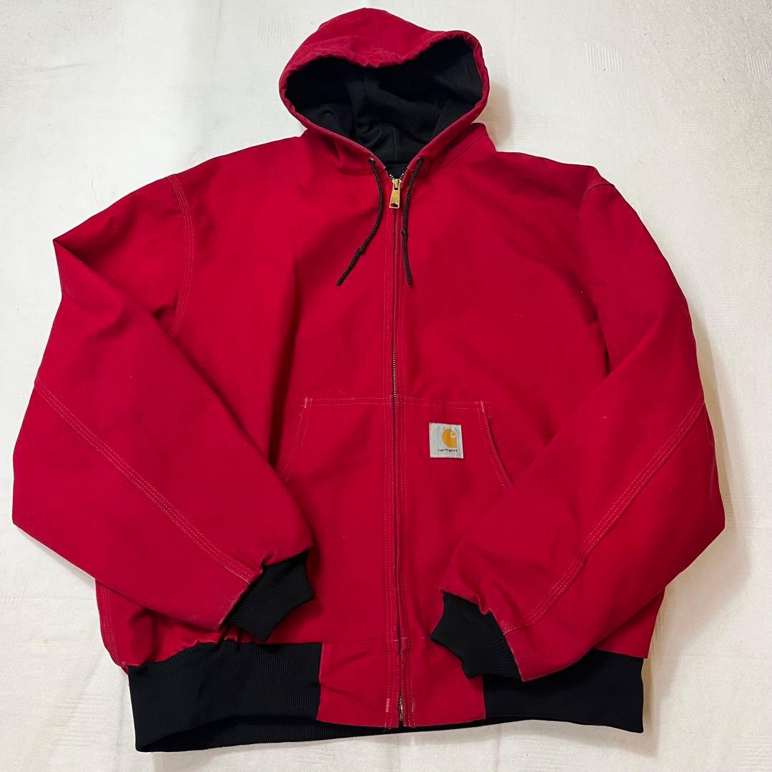 90's USA製 カーハート アクティブジャケット レッド 2XL