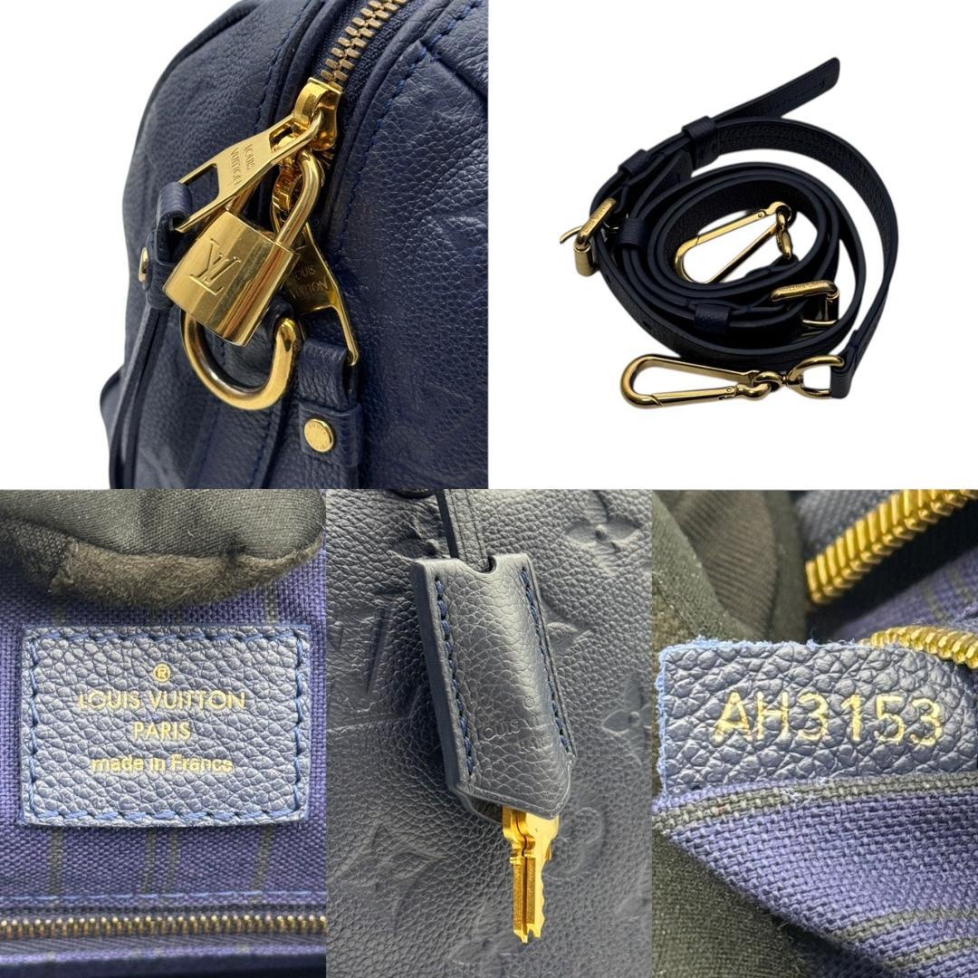 【未使用に近い】ルイヴィトン アンプラント スピーディ 25 ハンドバッグ 紺色