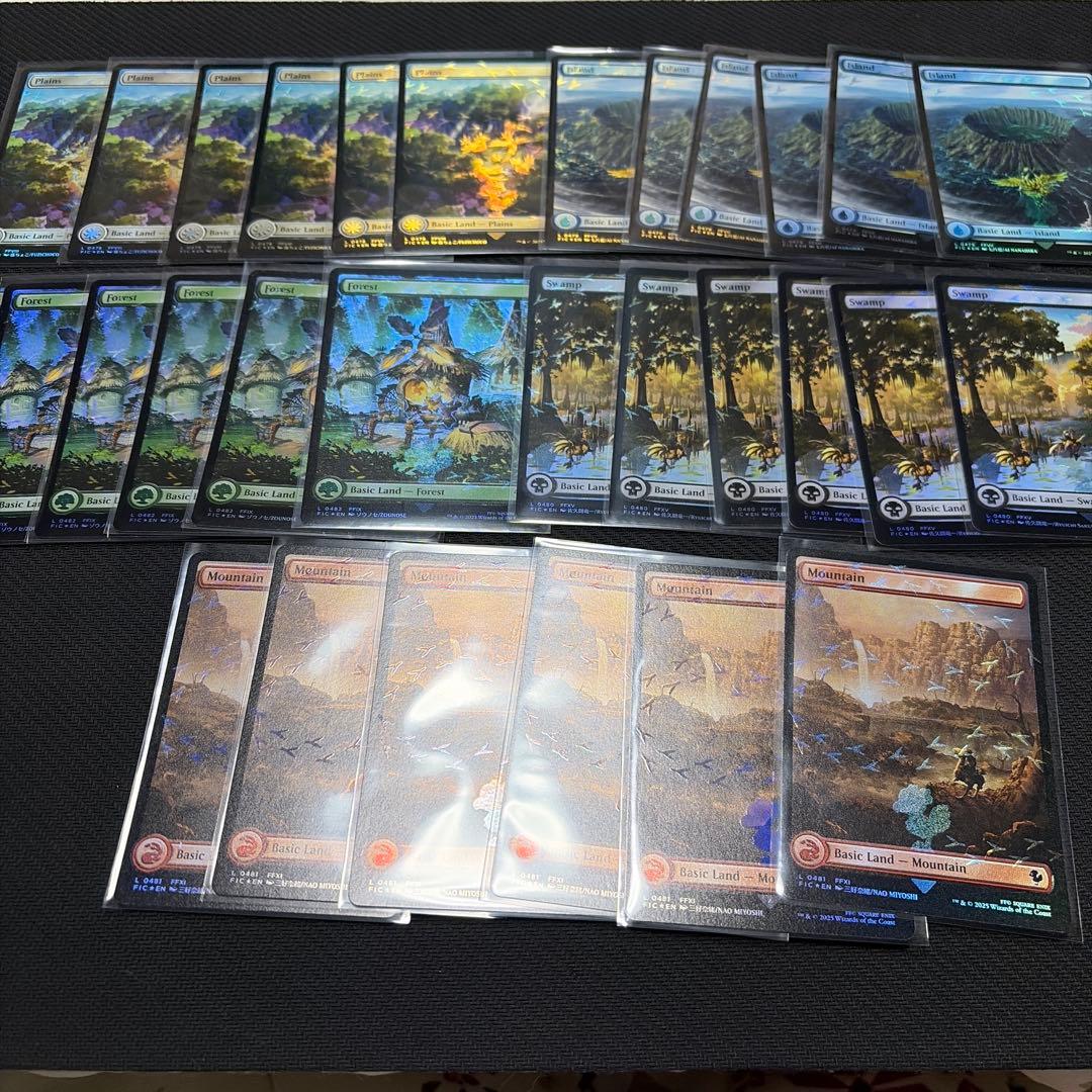 MTG チョコボトラック Foil 基本土地 英語 各6枚　チョコボバンドル