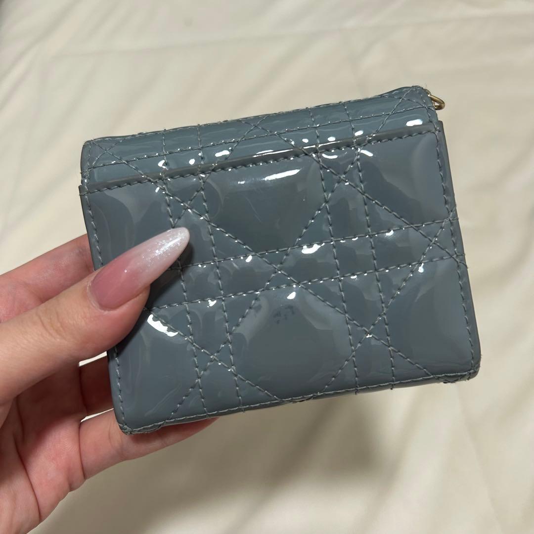 Lady Dior Lotus ウォレット ブルー