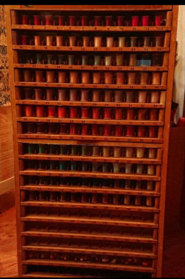 アンティーク　古道具　 木製ラック　裁縫箱　店舗什器