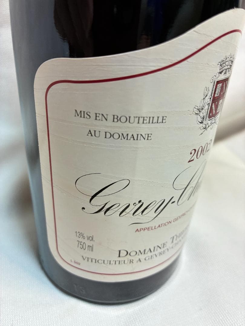 ぺ*ん様 2002 ドメーヌ・ティエリー・モルテ ジュヴレ・シャンベルタン