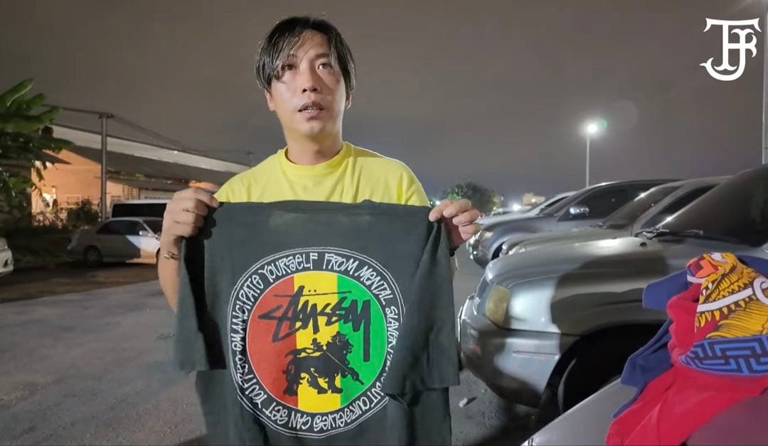 80s 黒タグ stussy ラスタ Tシャツ 墨黒 M ブラック フェード◎