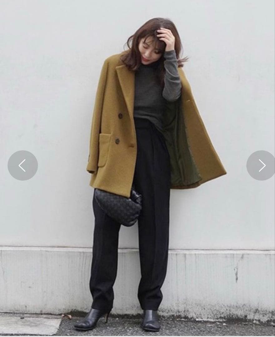 タグ付き　エトレトウキョウ ダブルブレスト　ミディコート　ピーコート