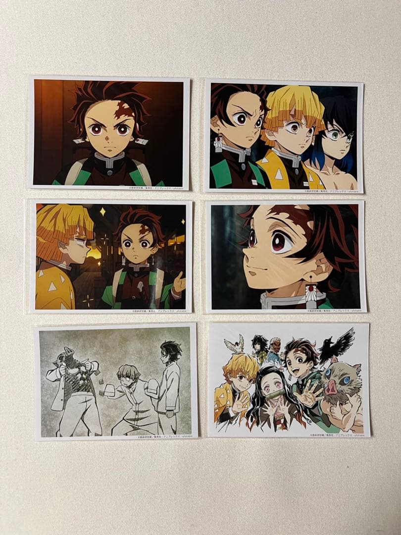 鬼滅の刃　場面写ブロマイド　炭治郎　善逸　伊之助　6枚セット