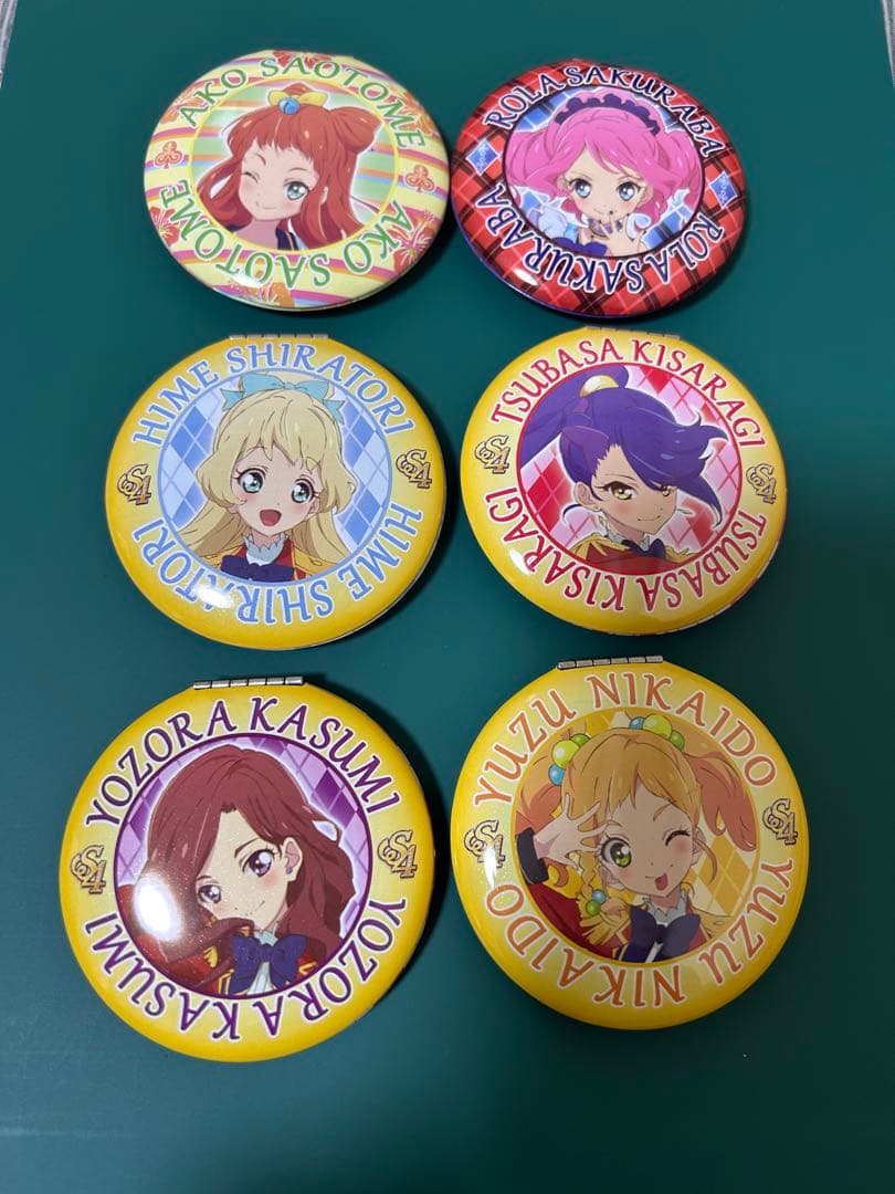 【44】アイカツスターズ　コンパクトミラー6種セット S4 白鳥ひめ