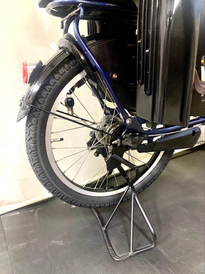 1年保証 ヤマハ　パスキッス　20インチ　3人乗り　紺色　電動アシスト自転車