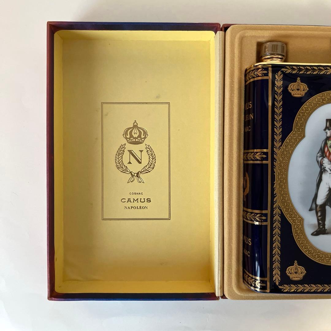 ナポレオン カミュ コニャック ブック ブルー 陶器 古酒 青 未開栓