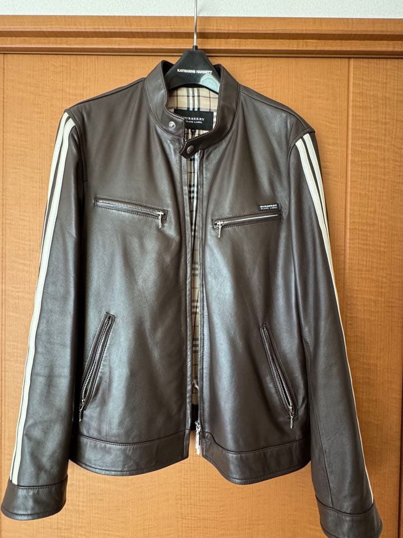 ⭐︎なお姫ちゃん バーバリーブラックレーベル シングルライダースジャケット