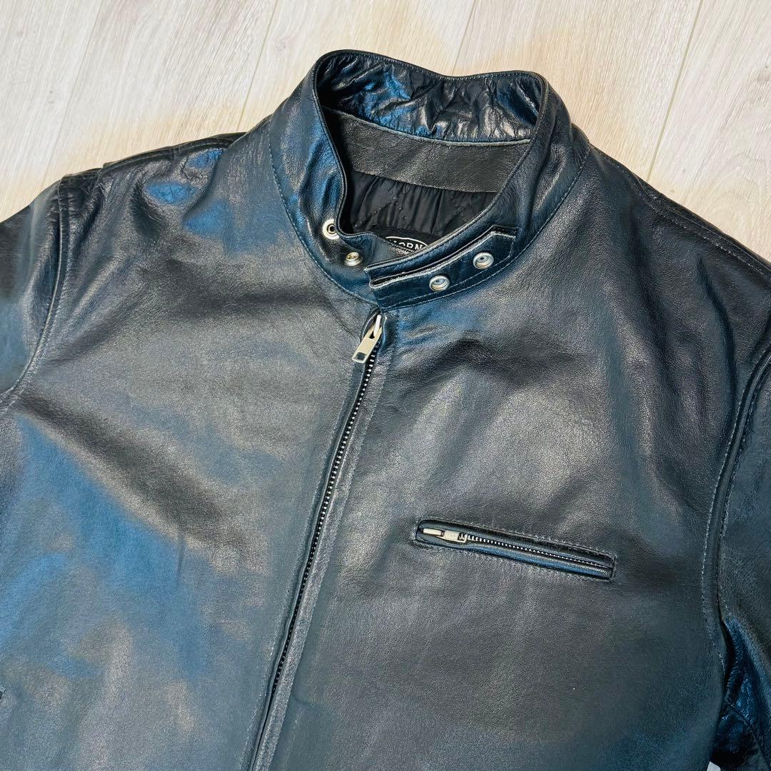 ホーンワークス　シングルライダース　バッファロー　バイカー　5L ブラック　水牛