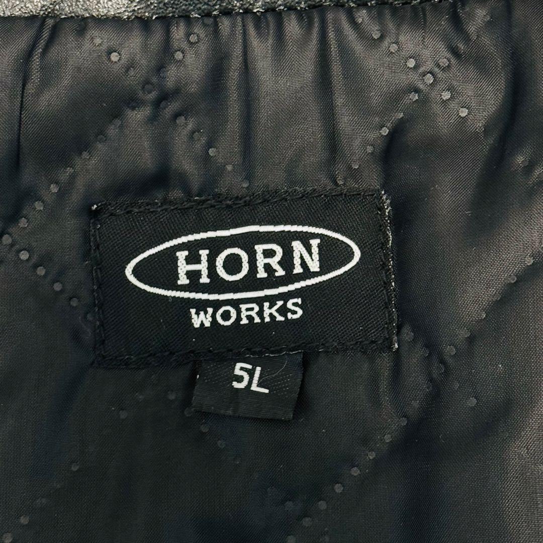 ホーンワークス　シングルライダース　バッファロー　バイカー　5L ブラック　水牛