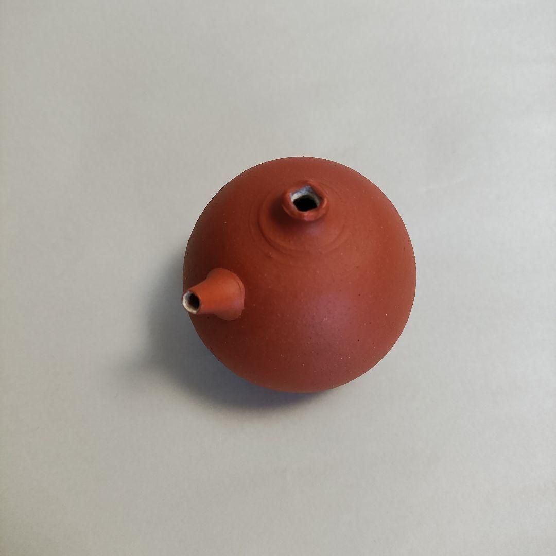 三代山田常山　梨皮朱泥水滴　常滑焼　人間国宝