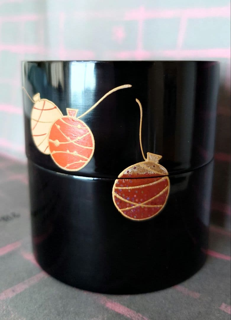 茶道具 漆棗 紙箱付　蒔絵屋伯兆作　蒔絵螺鈿　中継　中次