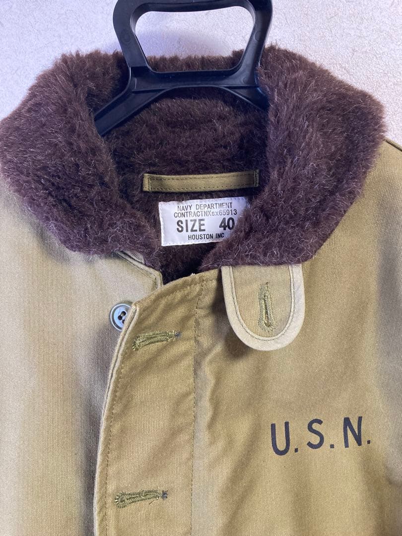 HOUSTON ヒューストン アルパカライニング N-1 デッキジャケット 40