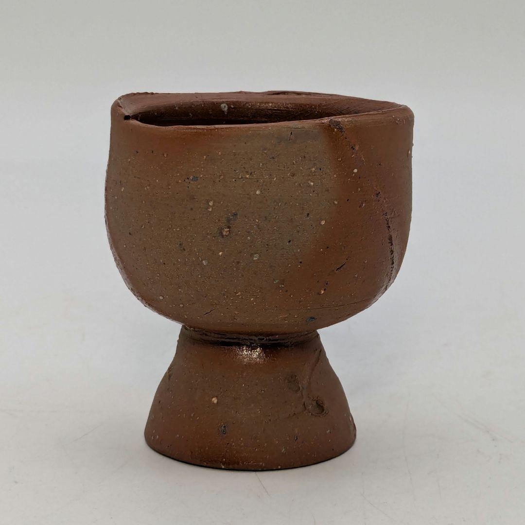 人間国宝 藤原啓 備前焼 馬上杯 共箱共布栞 酒器 食器 酒盃 酒杯 ぐい呑み