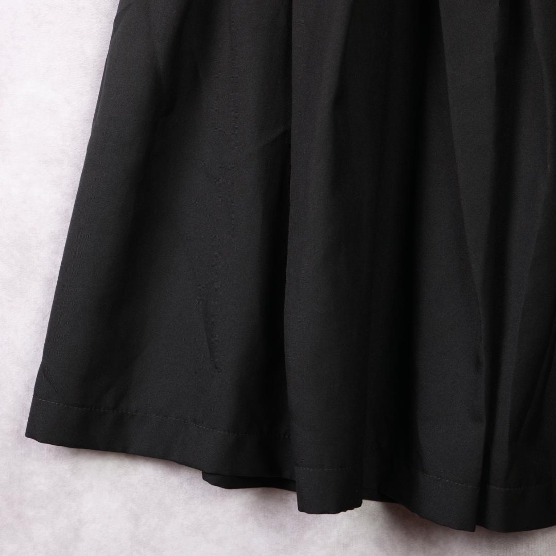 COMME des GARCONS　膝丈タックフレアスカート　ブラック