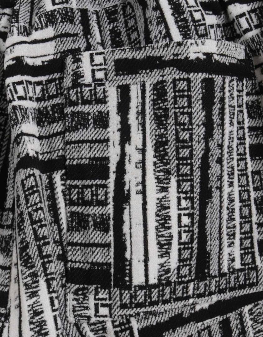 【新品未使用】CAMBIO カンビオ テーパードパンツ アンクル 総柄 白黒 S