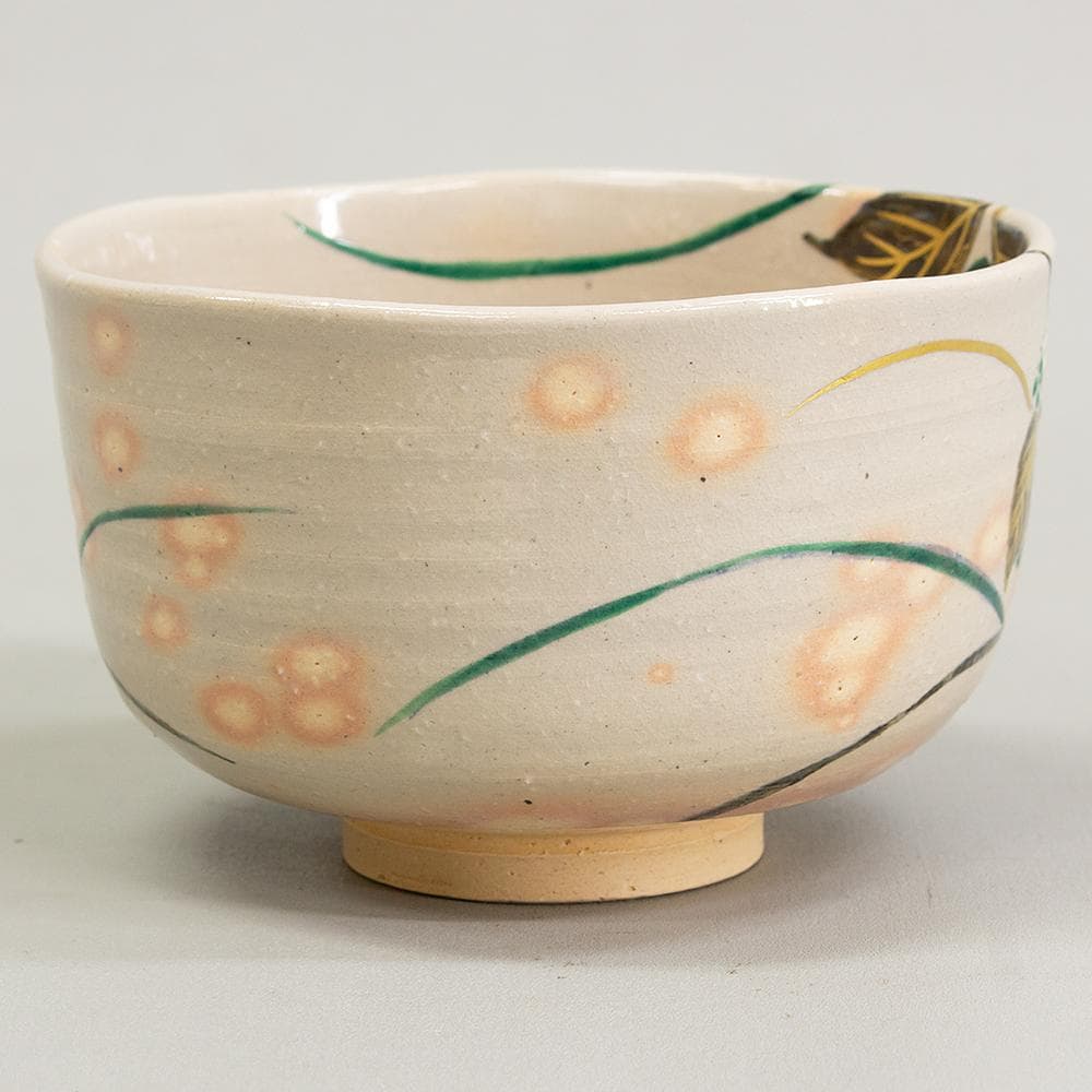 京焼 平安 中村秋峰 茶碗 乾山写 紫陽花 共箱 茶道具 抹茶碗