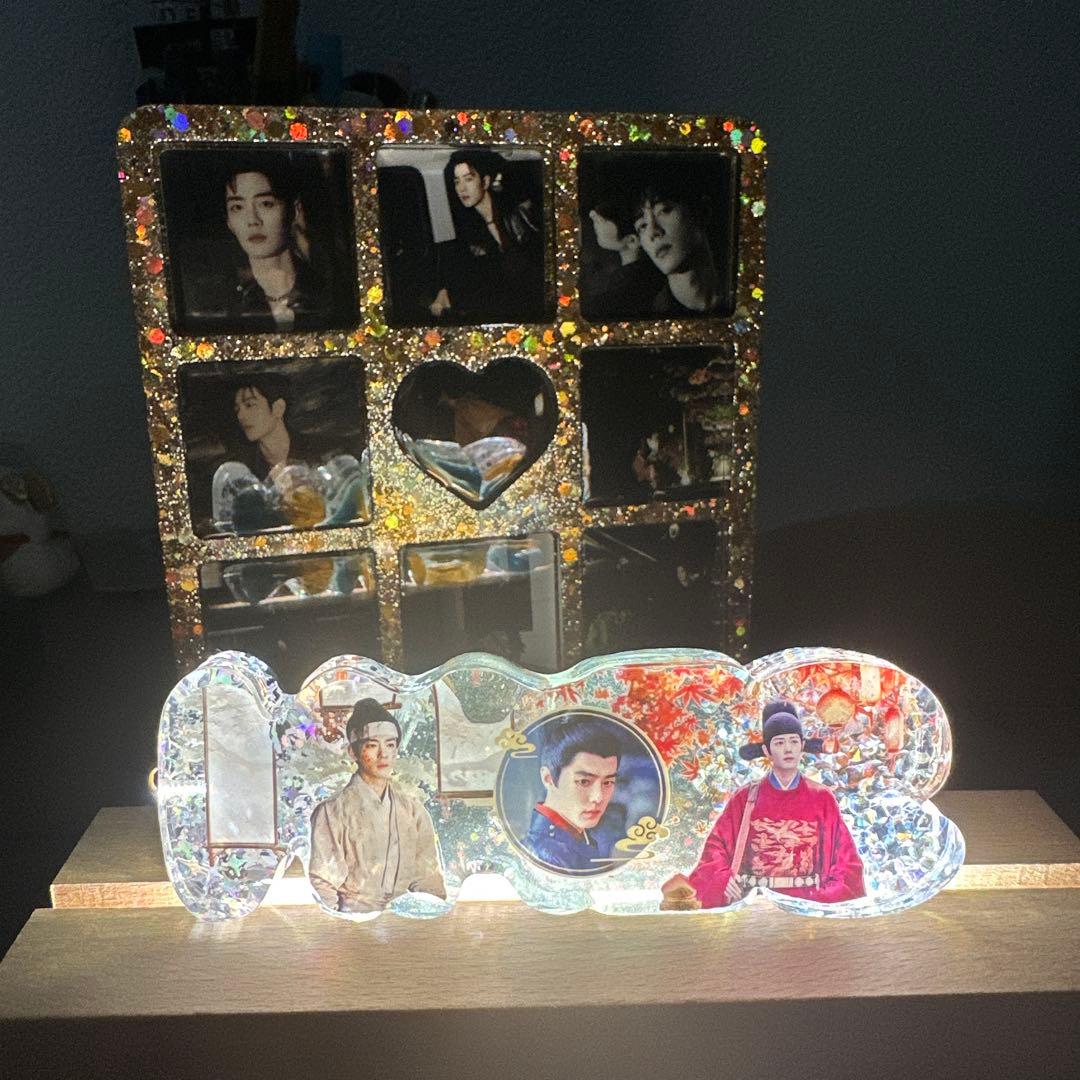 王一博 厚いレジン置物です&バッグチャームに&ナイトライトにもなります❣️9点③