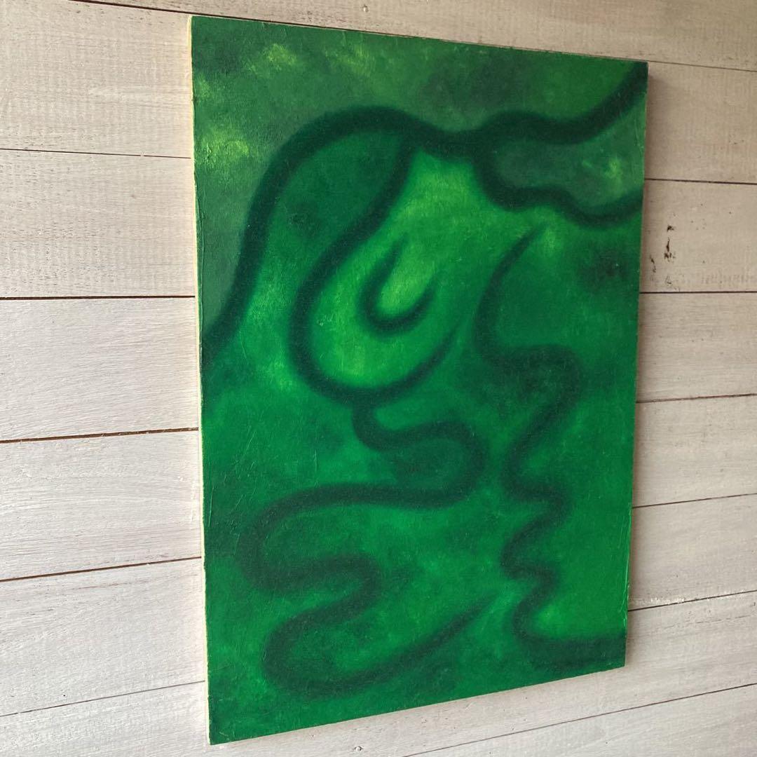 希少 古画 刀根広篤 「DSCF 0083」 油彩画 抽象画約 10号