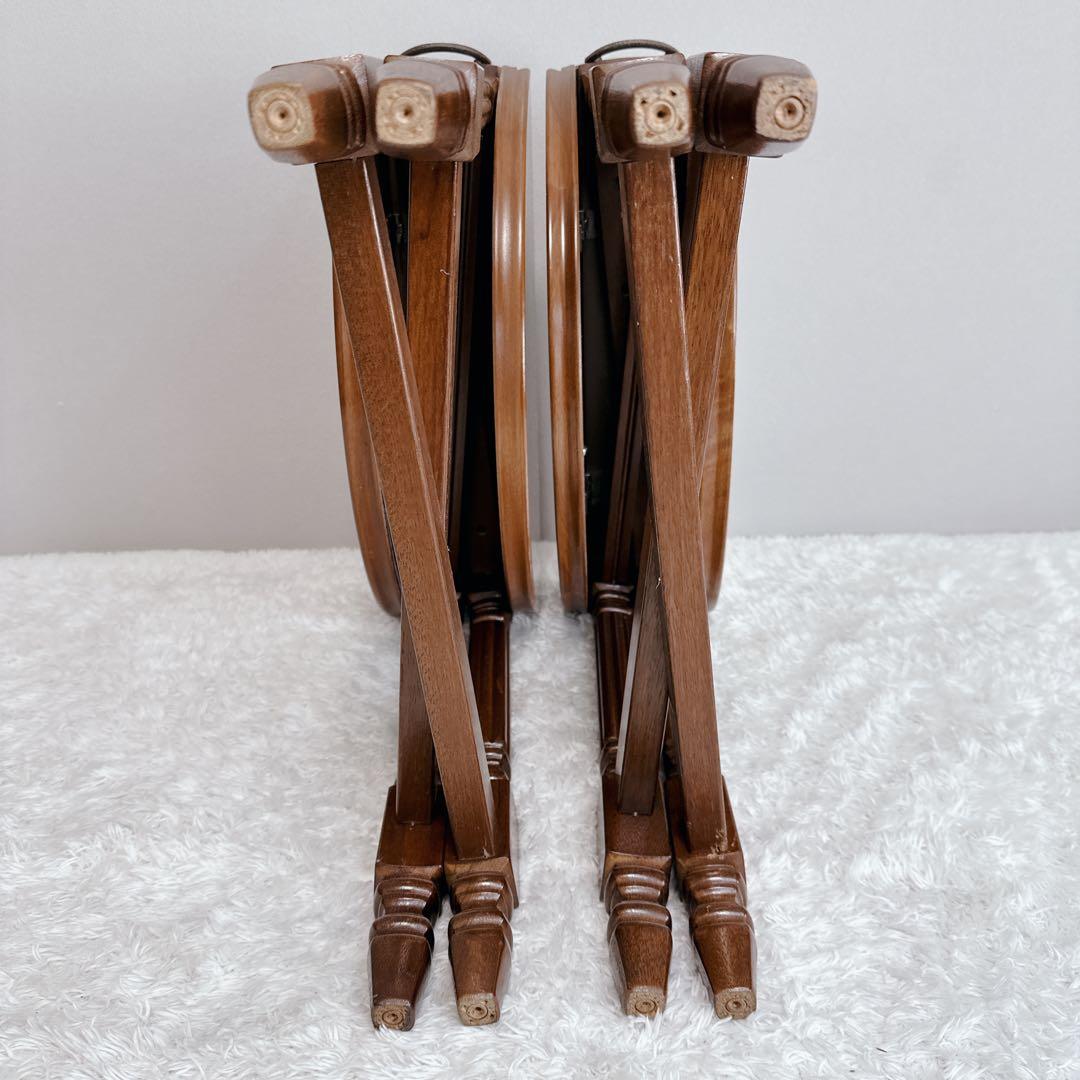 美品　アンティーク　ネストテーブル　3点セット　バタフライ式　レア　希少