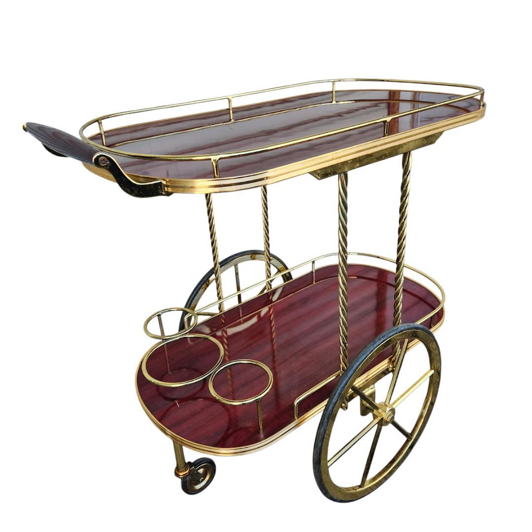 サービスカート　キッチン ワゴン ボトルラック　キッチン　アンティーク　レトロ