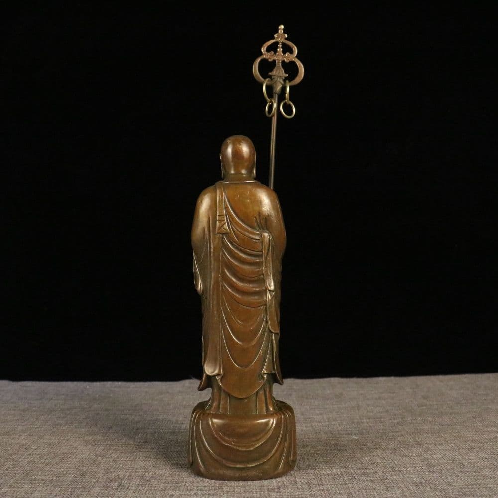 仏教美術 仏像 地蔵王仏像 銅製 銅器 工芸品 美術品 置物